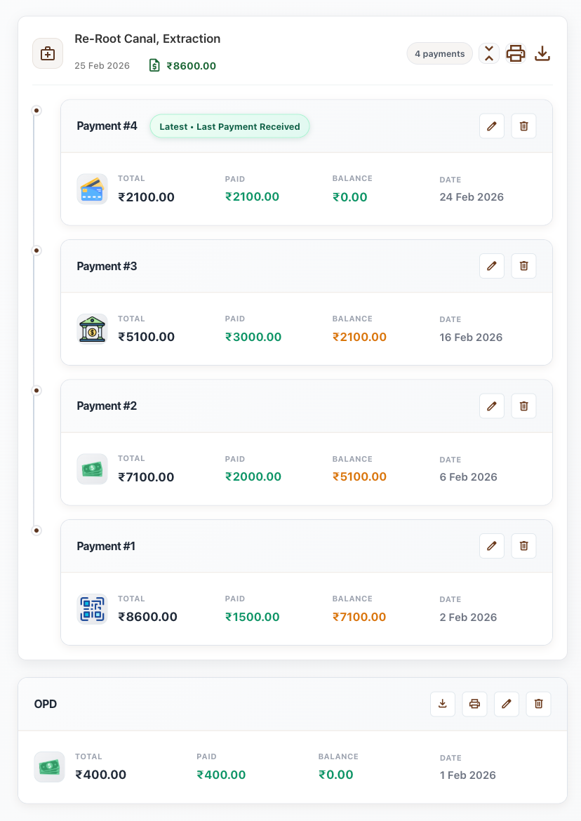 Payments screenshot