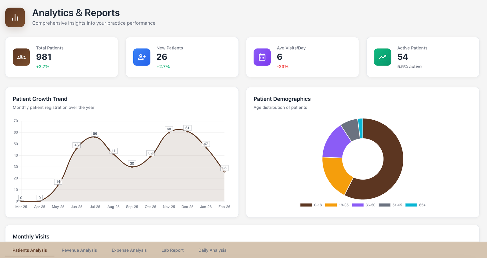 Analytics screenshot
